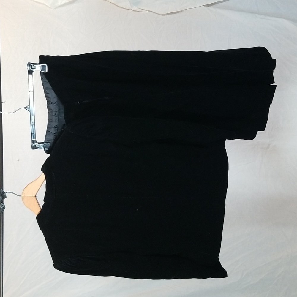 Black velvet jacket and skirt